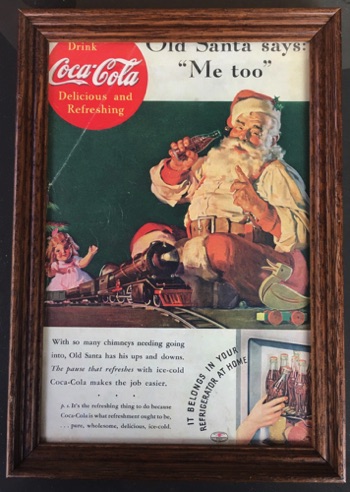 4624 € 7,50 coca cola afbeelding met lijst 20x 30 cm